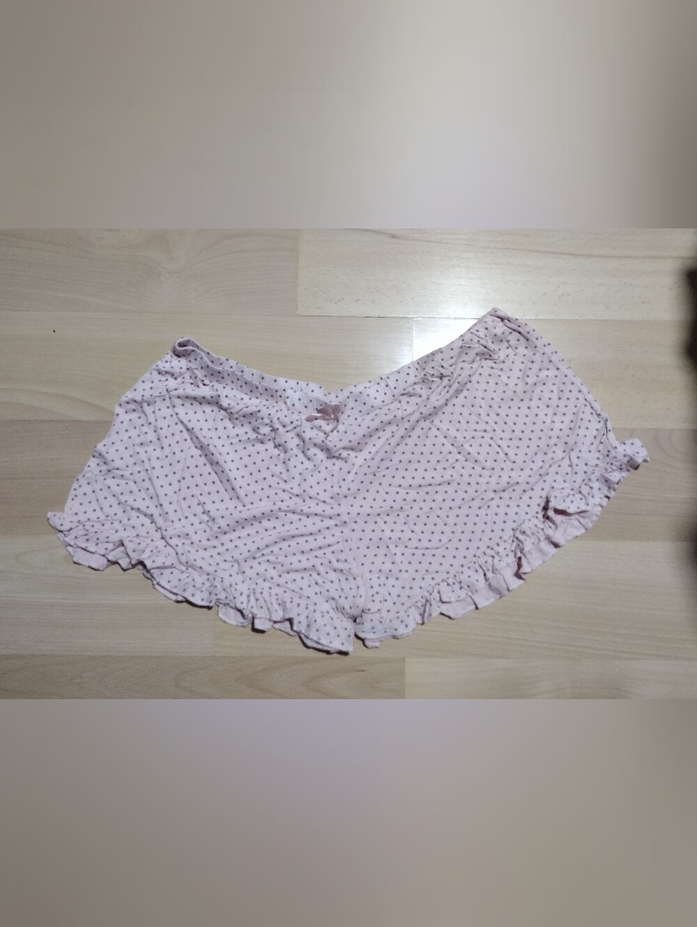 Women's Pink Polka Dot Ruffle Shorts